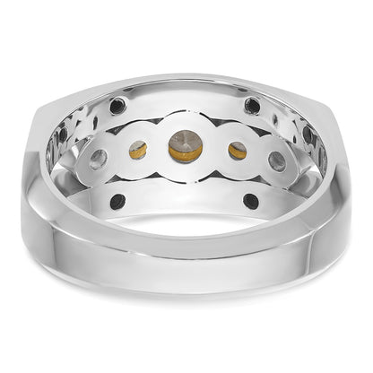 14k Two-tone Gold Men's 1 carat Diamond Complete Ring