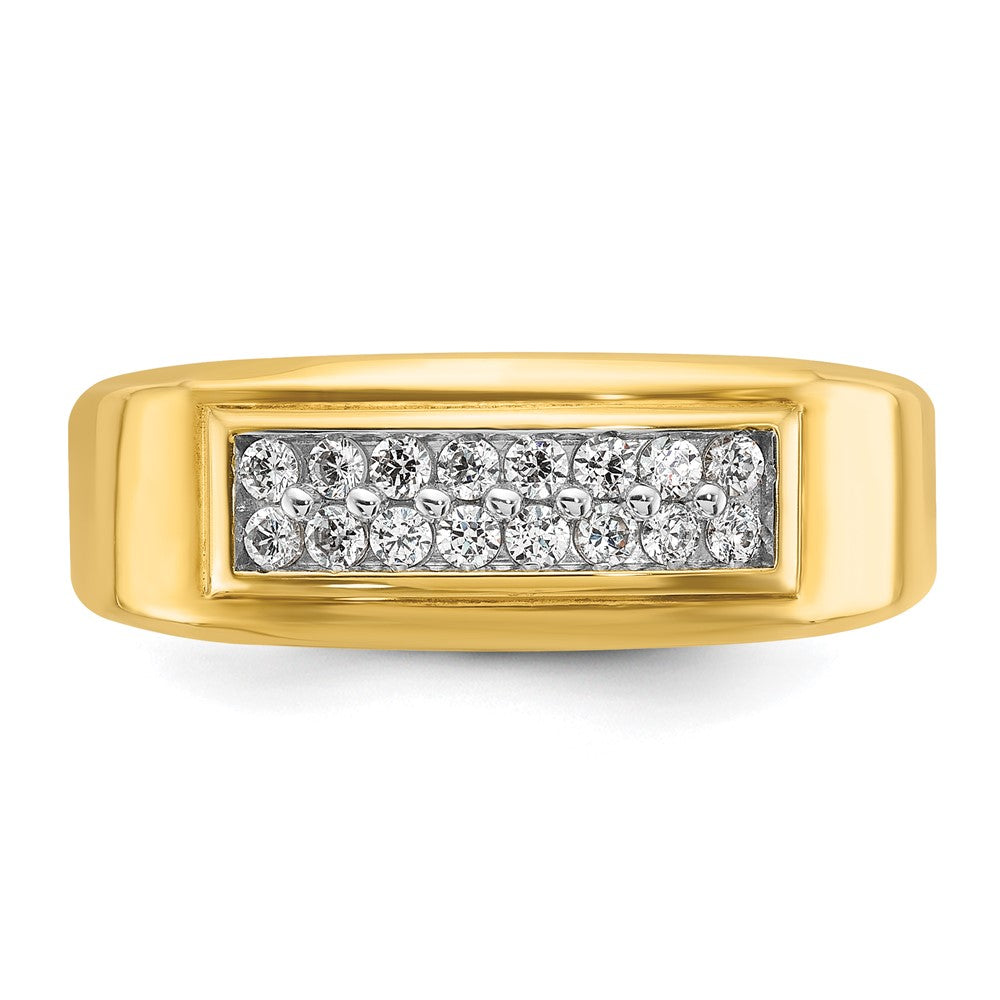 14k Yellow Gold Men's Diamond 1/3 carat Complete Ring