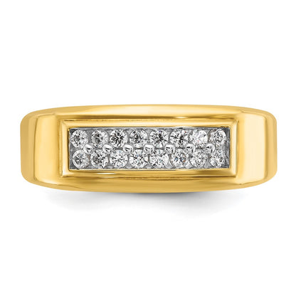 14k Yellow Gold Men's Diamond 1/3 carat Complete Ring