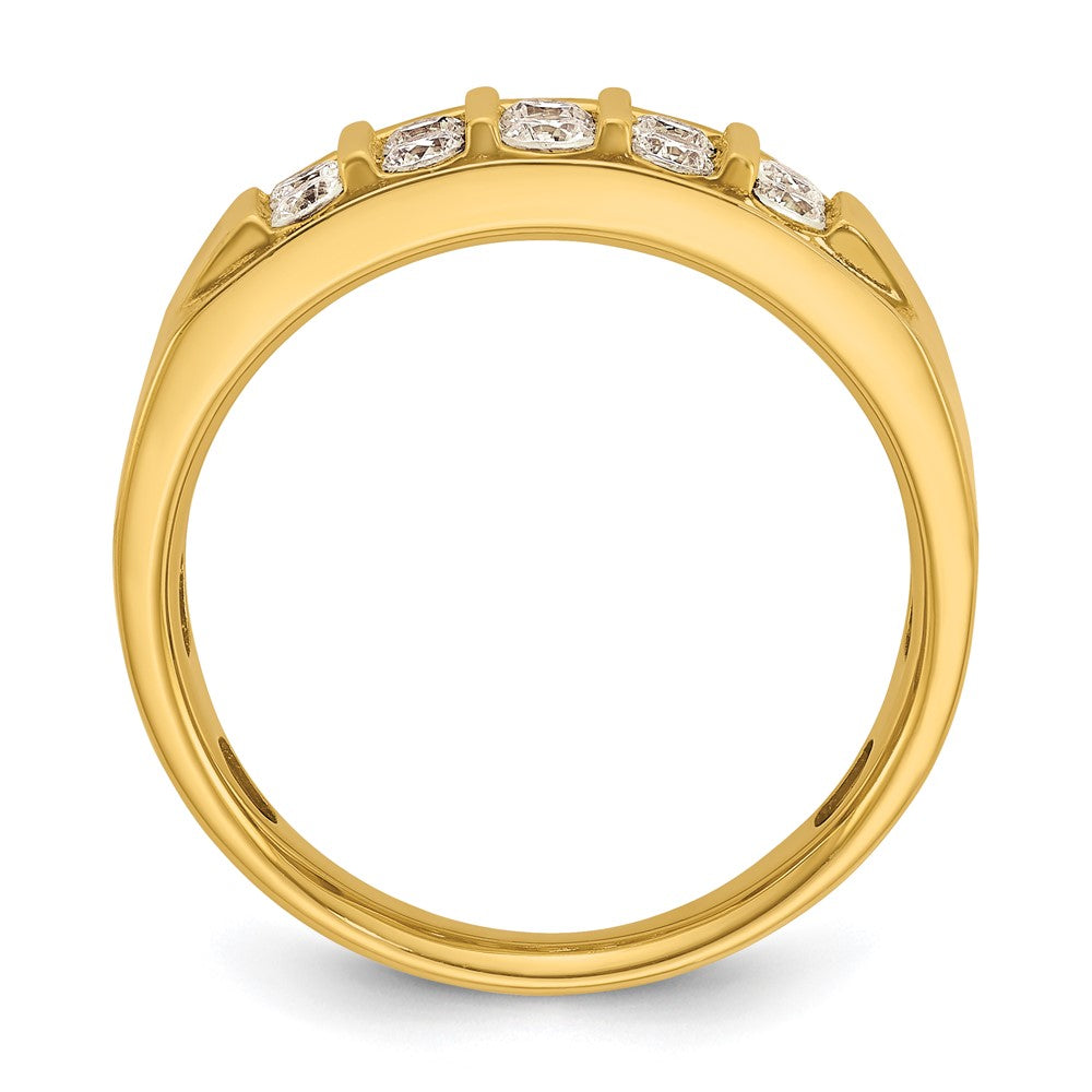 14k Yellow Gold 1 1/8 Ct. Lab Grown Diamond VS/SI+ G+ Four Row Men's Ring