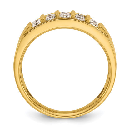 14k Yellow Gold 1 1/8 Ct. Lab Grown Diamond VS/SI+ G+ Four Row Men's Ring