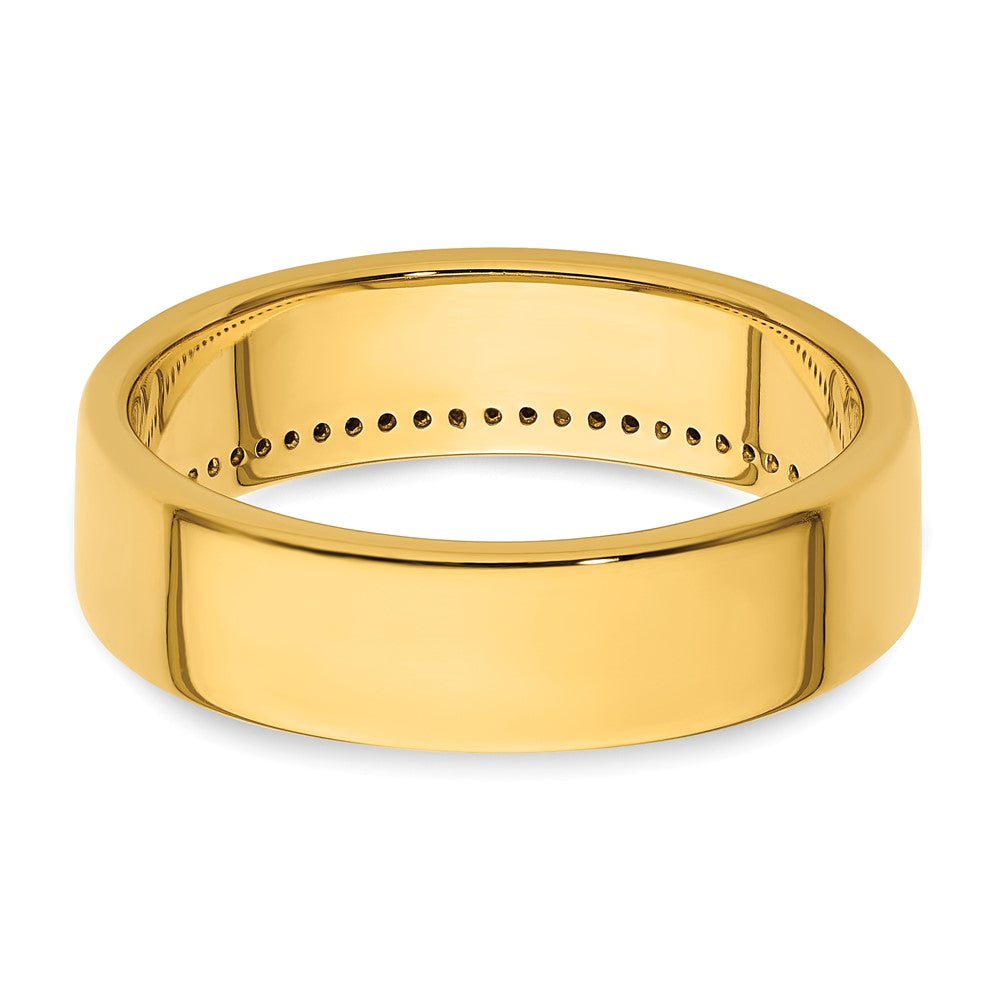 14k Yellow Gold Men's 1/8 carat Diamond Complete Ring