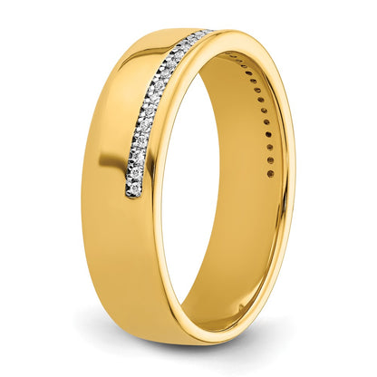 14k Yellow Gold Men's 1/8 carat Diamond Complete Ring