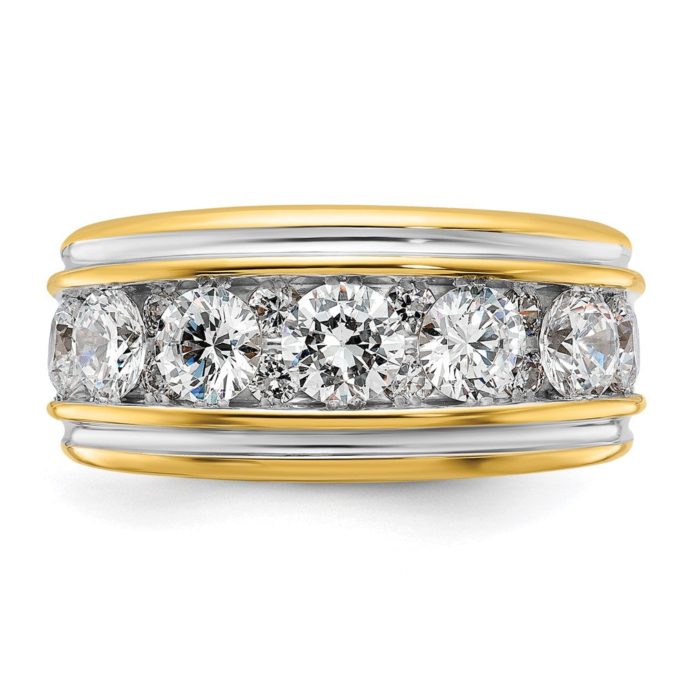 14k Yellow & Rhodium with White 3 Ct. Lab Grown Diamond VS/SI+ G+ Polished Men's Ring