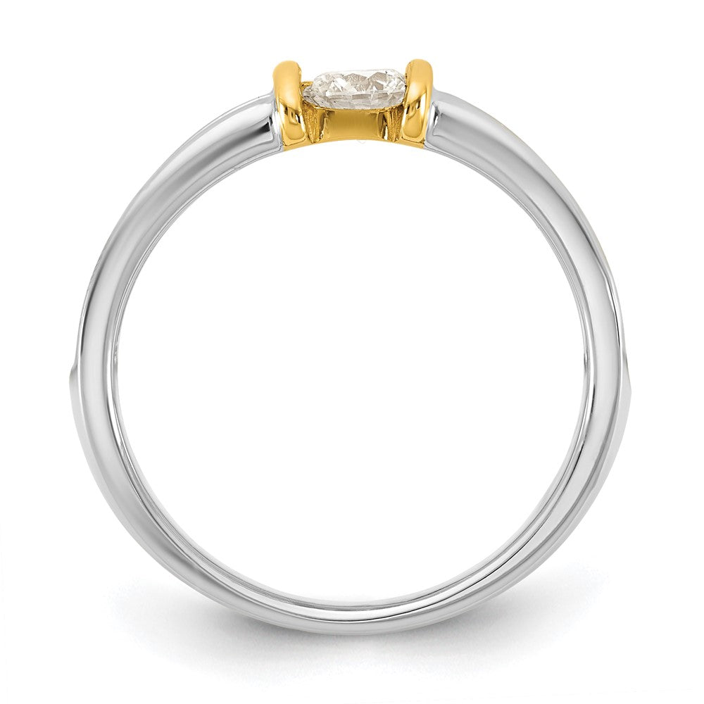 14K Two Tone Ibgoodman 1/3 Carat Lab Grown Diamond Vs/Si+ G+ Complete Ladies Wedding Band