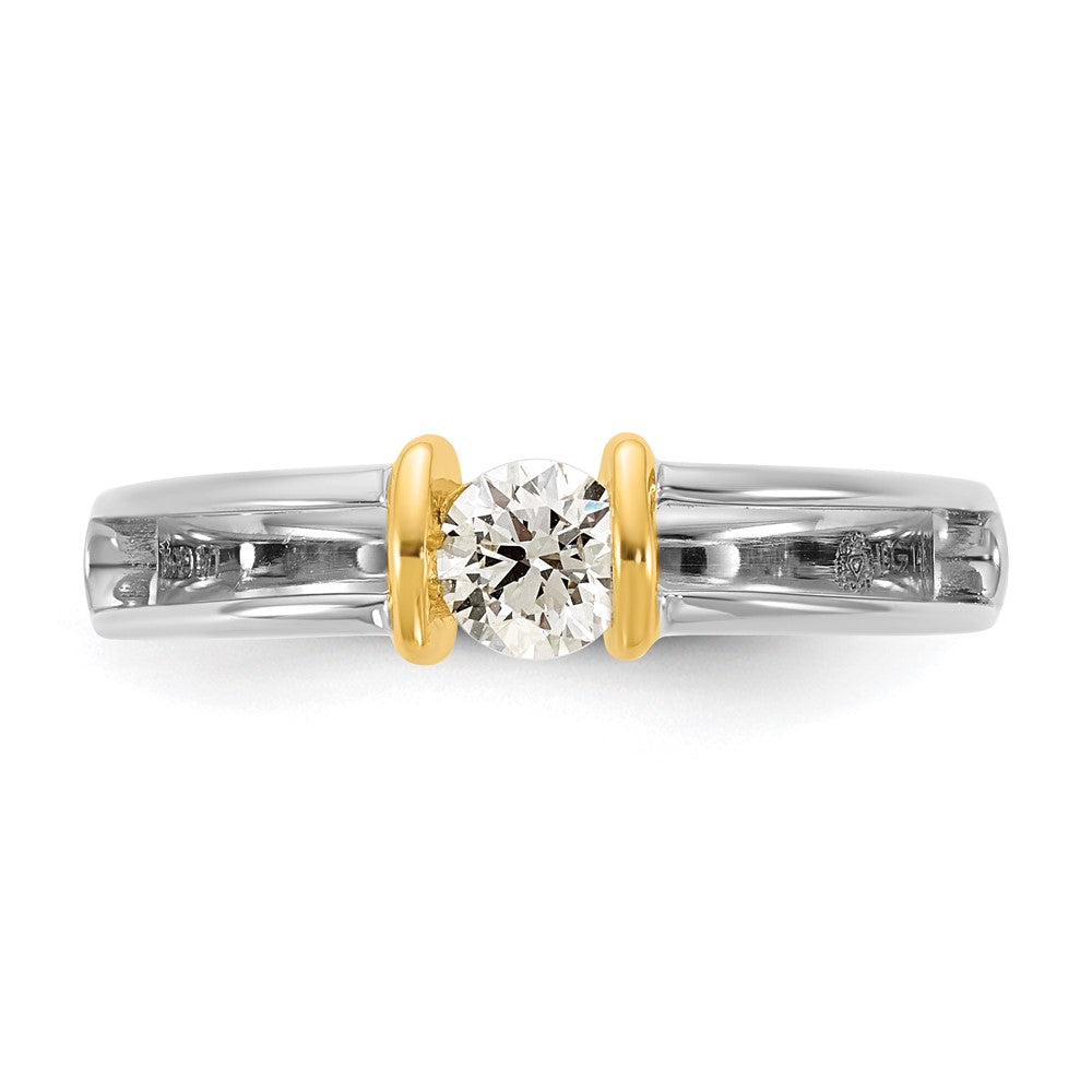 14K Two Tone Ibgoodman 1/3 Carat Lab Grown Diamond Vs/Si+ G+ Complete Ladies Wedding Band
