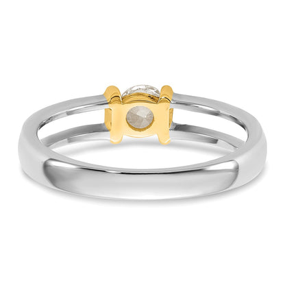 14K Two Tone Ibgoodman 1/3 Carat Lab Grown Diamond Vs/Si+ G+ Complete Ladies Wedding Band