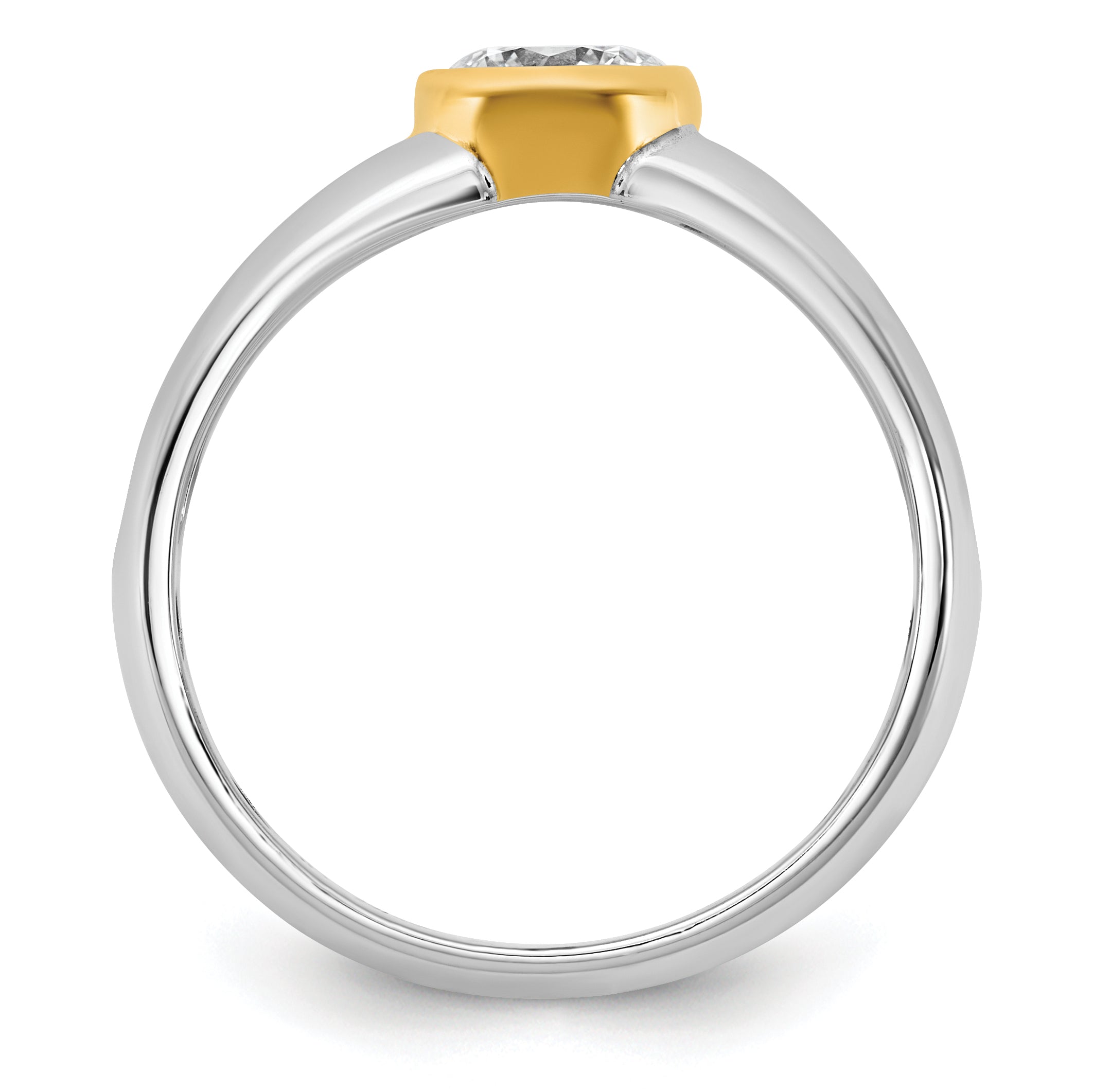 14K Two Tone Ibgoodman 1 Carat Lab Grown Diamond Vs/Si+ G+ Complete Men'S Wedding Band