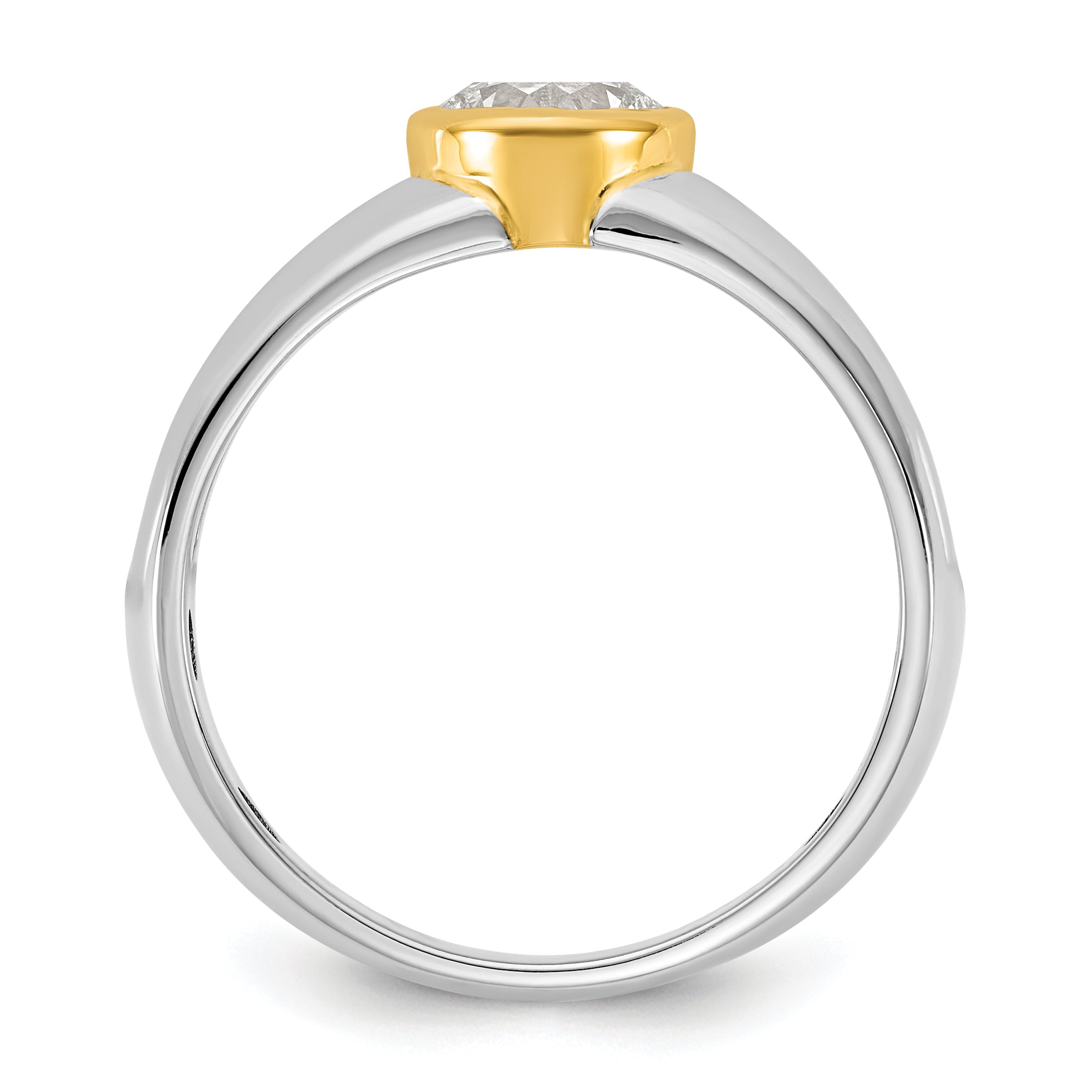 14K Two Tone Ibgoodman 1 Carat Lab Grown Diamond Vs/Si+ G+ Complete Men'S Wedding Band