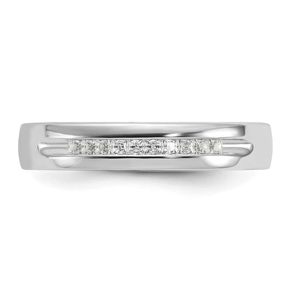 14k White Gold Men's 1/4 carat Diamond Complete Ring