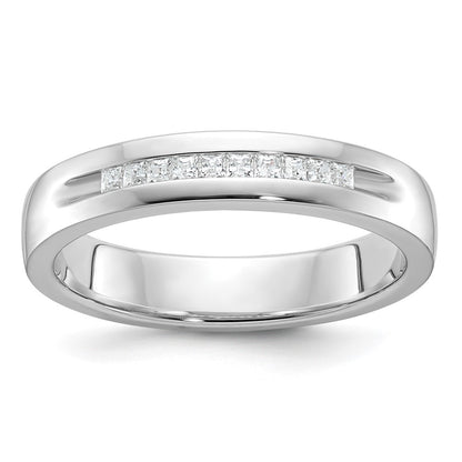 14k White Gold Men's 1/4 carat Diamond Complete Ring