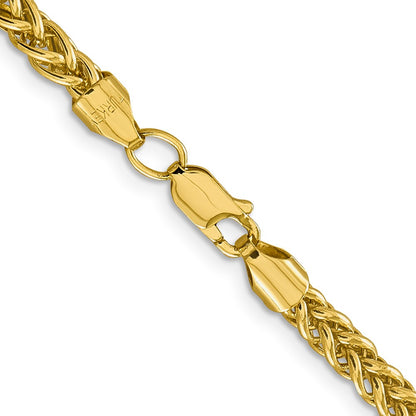20 Inch 14K 18 4.65mm Semi-Solid 3-Wire Wheat With Lobster Clasp Chain Necklace