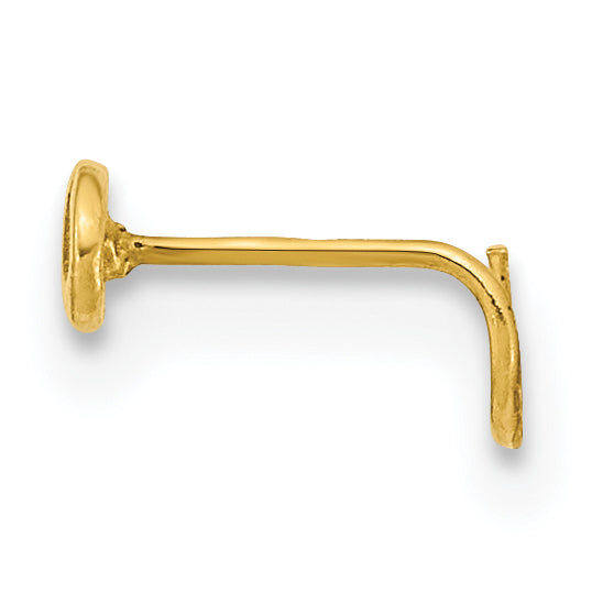 14K Yellow Gold 22 Gauge Infinity Nose Ring Body Jewelry