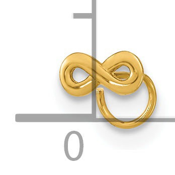 14K Yellow Gold 22 Gauge Infinity Nose Ring Body Jewelry