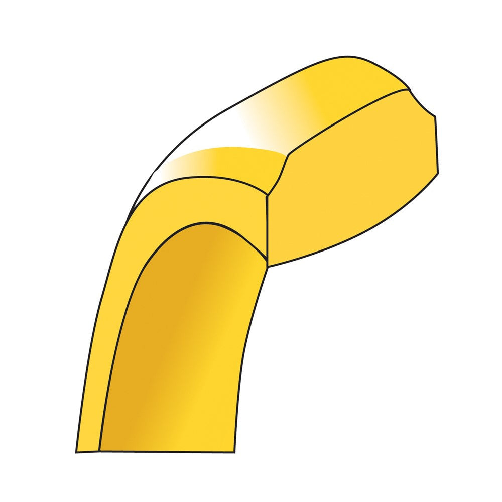 18k Yellow Gold 8mm Beveled Edge Comfort Fit Wedding Band Ring