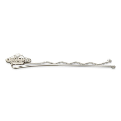 Fashion 1928 Jewelry Set Of 2 Silver-Tone Clear Crystal Flower Hairpins