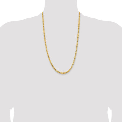 14k Yellow Gold 4mm Byzantine Chain Necklace