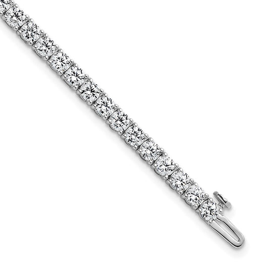 14k White Gold 7 Ct. Lab Grown Diamond VS/SI+ G+ Tennis Bracelet