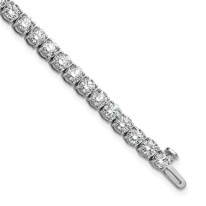14k White Gold 9 Ct. Lab Grown Diamond VS/SI+ G+ Tennis Bracelet
