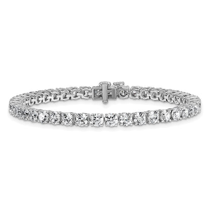 14K White Gold 10 Carat Lab Grown Diamond Vs+ F+ Complete Tennis Bracelet