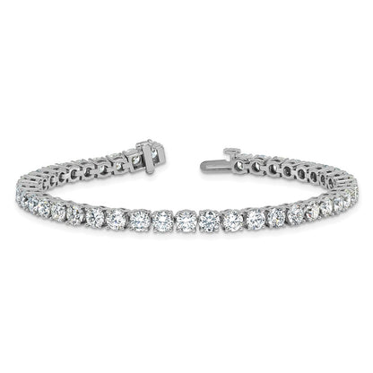14K White Gold 10 Carat Lab Grown Diamond Vs+ F+ Complete Tennis Bracelet