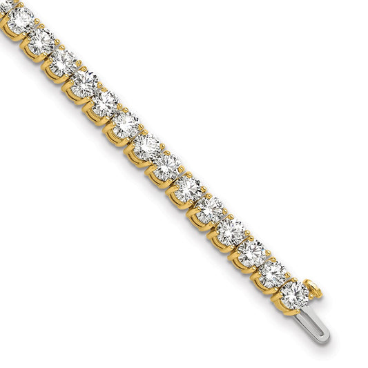 14k Yellow Gold 10 Ct. Lab Grown Diamond VS/SI+ G+ Tennis Bracelet