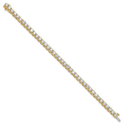 14k Yellow Gold 12 1/2 Ct. Lab Grown Diamond VS/SI+ G+ Tennis Bracelet