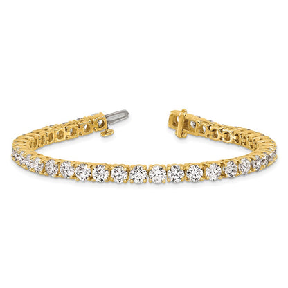 14k Yellow Gold 12 1/2 Ct. Lab Grown Diamond VS/SI+ G+ Tennis Bracelet