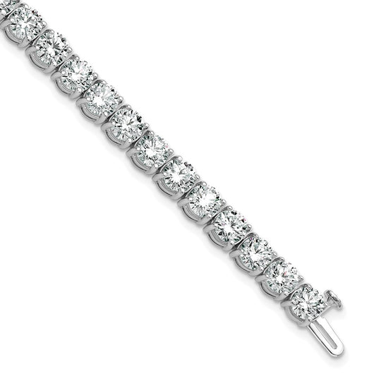 14k White Gold 16 Ct. Lab Grown Diamond VS/SI+ G+ Tennis Bracelet
