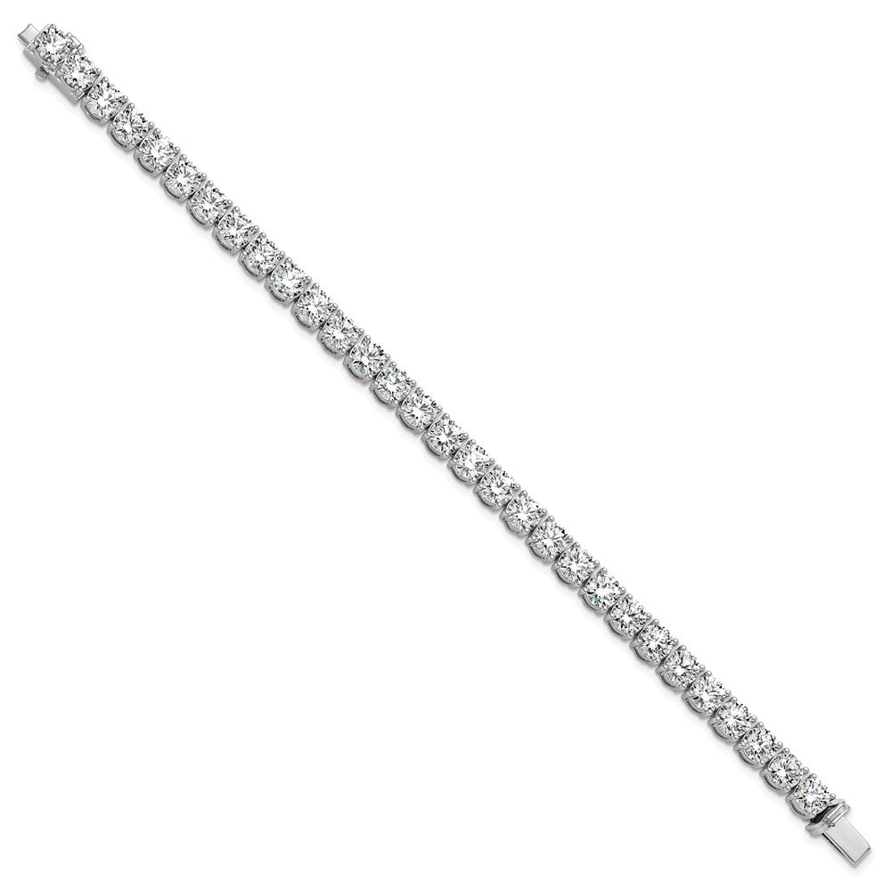 14K White Gold 22 1/2 Carat Lab Grown Diamond Vs+ F+ Complete Tennis Bracelet