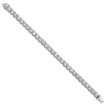 14K White Gold 22 1/2 Carat Lab Grown Diamond Vs+ F+ Complete Tennis Bracelet
