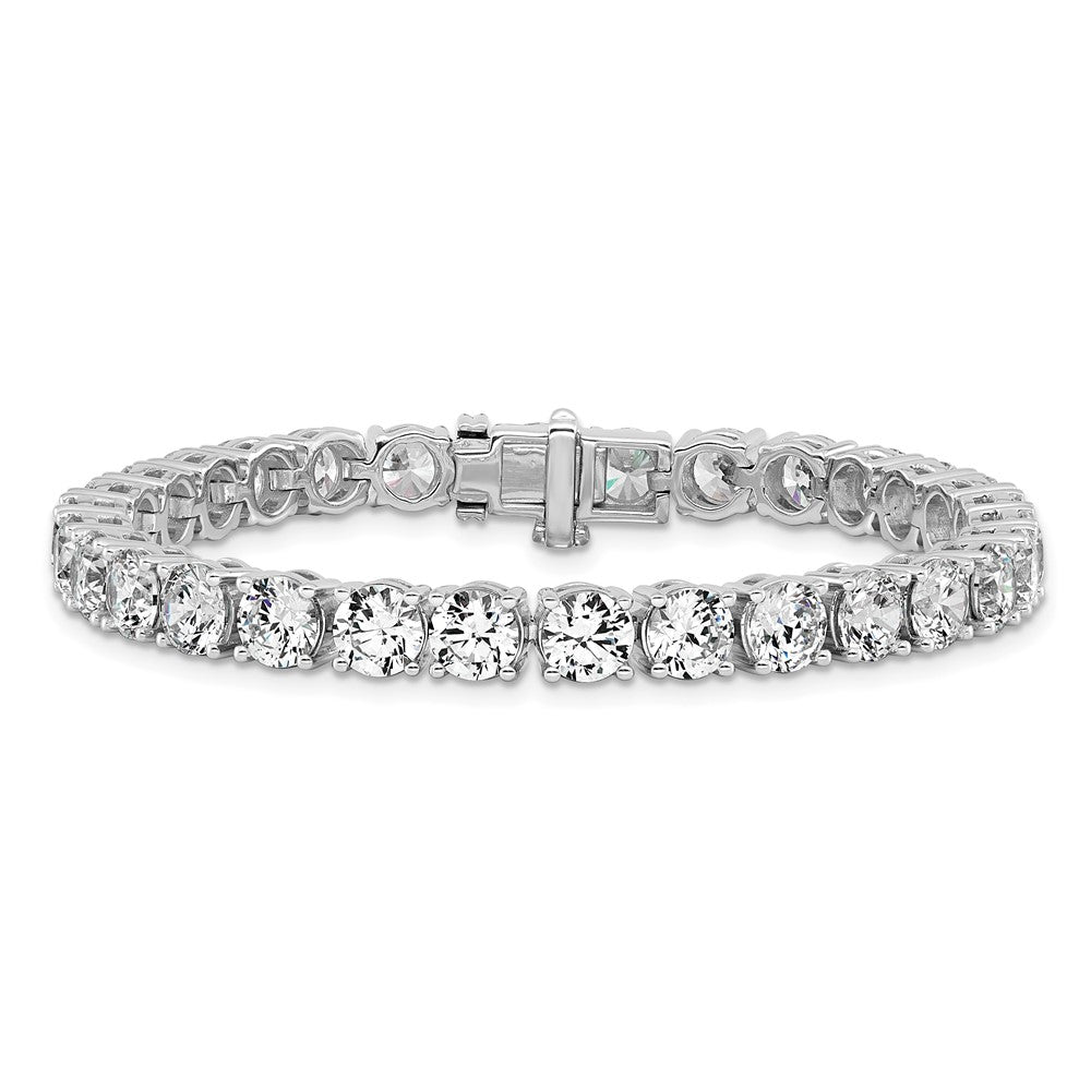 14K White Gold 22 1/2 Carat Lab Grown Diamond Vs+ F+ Complete Tennis Bracelet