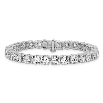 14K White Gold 22 1/2 Carat Lab Grown Diamond Vs+ F+ Complete Tennis Bracelet