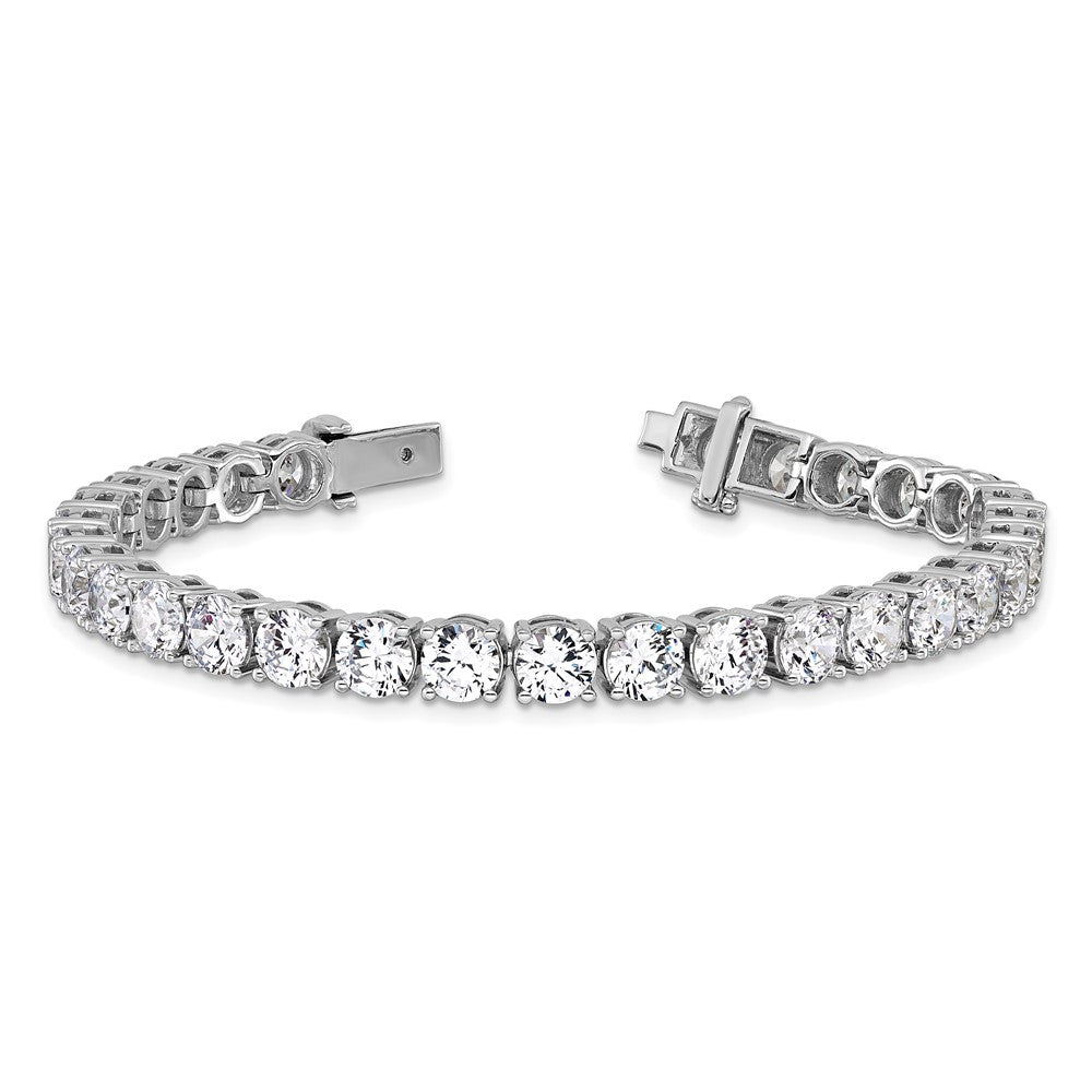14K White Gold 22 1/2 Carat Lab Grown Diamond Vs+ F+ Complete Tennis Bracelet