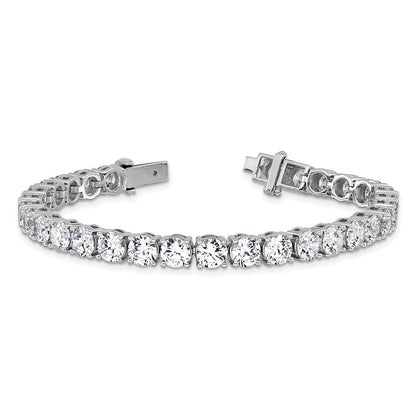 14K White Gold 22 1/2 Carat Lab Grown Diamond Vs+ F+ Complete Tennis Bracelet