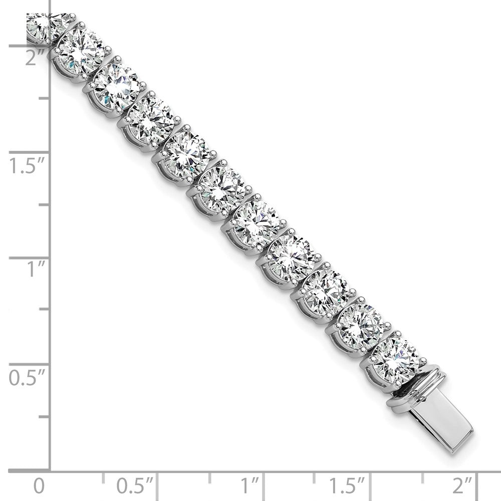 14K White Gold 22 1/2 Carat Lab Grown Diamond Vs+ F+ Complete Tennis Bracelet