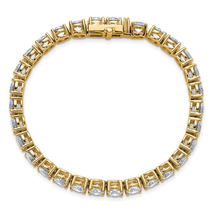 14K Yellow Gold 22 1/2 Carat Lab Grown Diamond Vs+ F+ Complete Tennis Bracelet