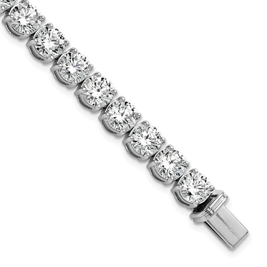 14K White Gold 25 Carat Lab Grown Diamond Vs+ F+ Complete Tennis Bracelet