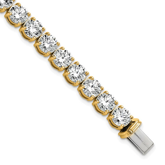 14k Yellow Gold 25 Ct. Lab Grown Diamond VS/SI+ G+ Tennis Bracelet