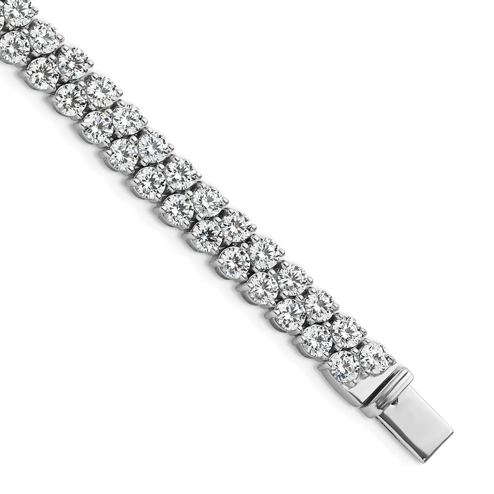 14k White Gold 10 1/2 Ct. Lab Grown Diamond VS/SI+ G+ 7 inch Fancy Tennis Bracelet