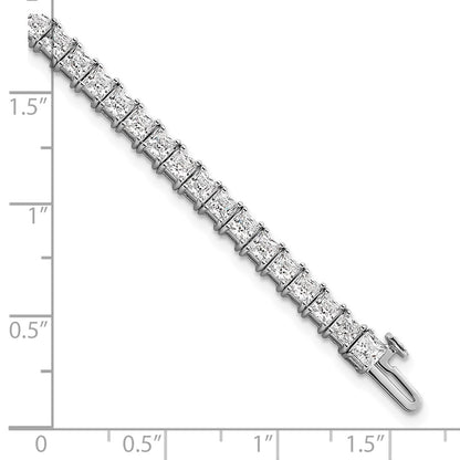 14K White Gold Certified Lab Grown Diamond Vs Def Princess Tennis Bracelet