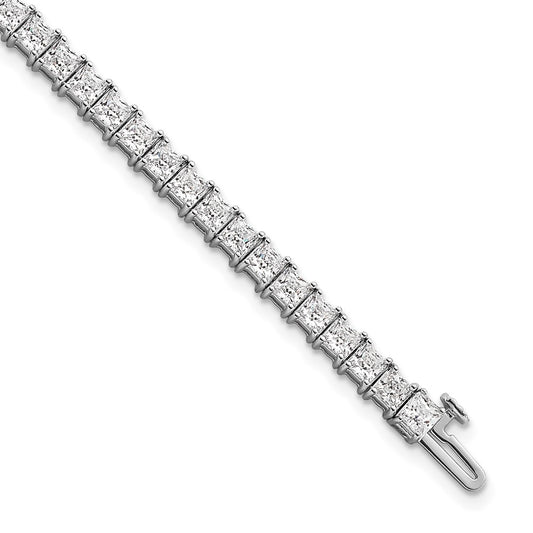 14K White Gold Certified Lab Grown Diamond Vs Def Princess Tennis Bracelet