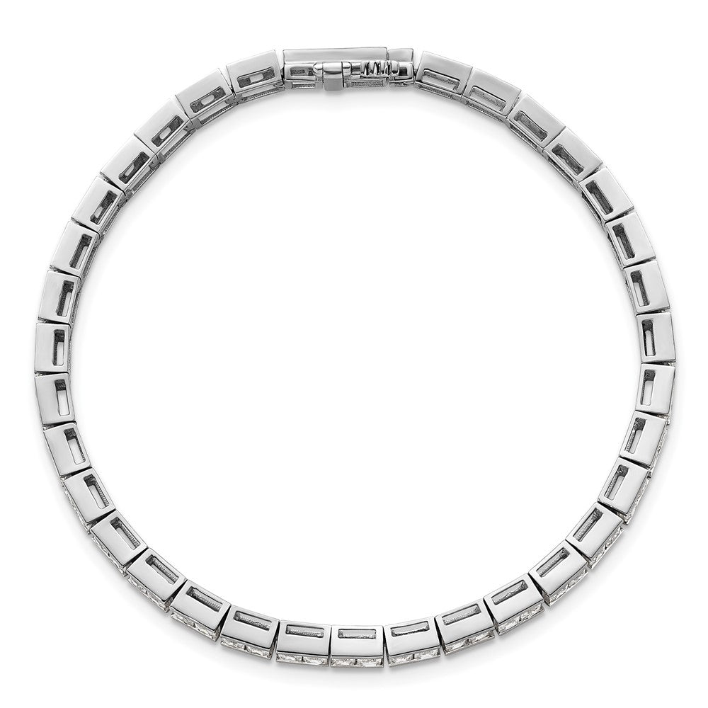 14k White Gold 5 Ct. Lab Grown Diamond VS/SI+ G+ Princess Tennis Bracelet