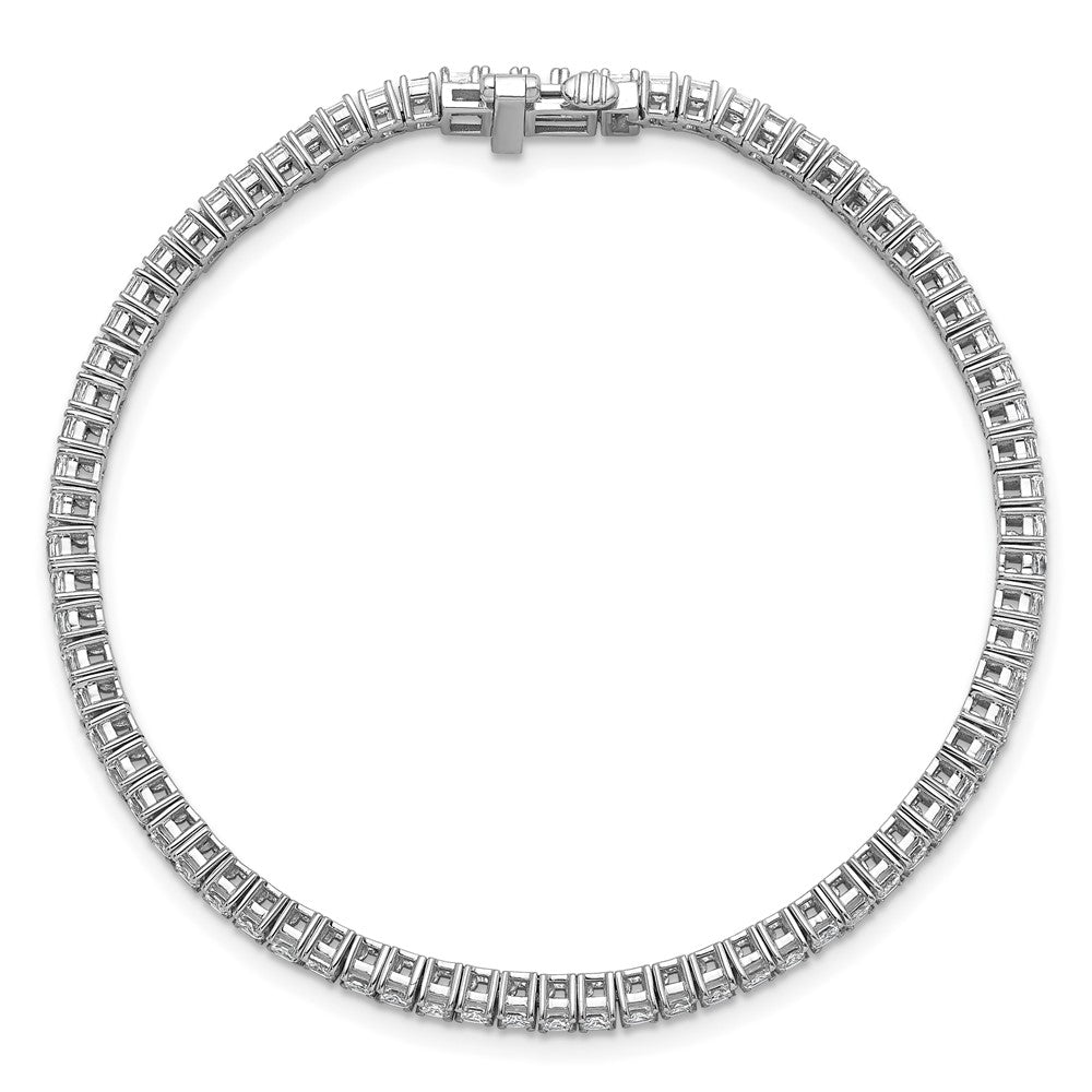 14K White Gold Wg Certified 4Ctw Vs/Si Fgh Lab Grown Princess Diamond Tennis Bracelet