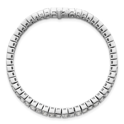 14K White Gold Ctw Vs/Si+ G+ Lab Grown Emerald Diamond Tennis Bracelet