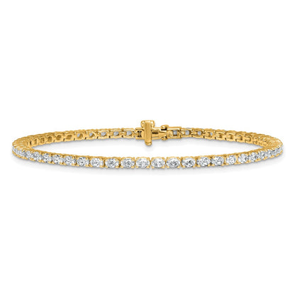 14K Yellow Gold Certified Vs/Si Fgh Lab Grown Oval Diamond Tennis Bracelet