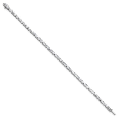 14K White Gold 5 Carat Lab Grown Diamond Vs+ F+ Complete Oval Tennis Bracelet