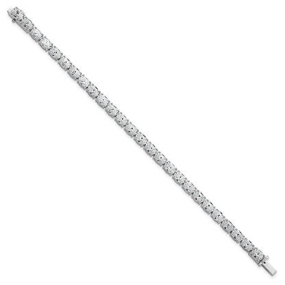 14K White Gold Vs/Si+ G+ Lab Grown Oval Diamond Tennis Bracelet