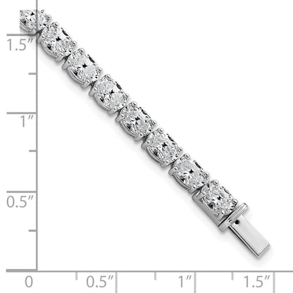 14K White Gold Certified Vs/Si Fgh Lab Grown Oval Diamond Tennis Bracelet