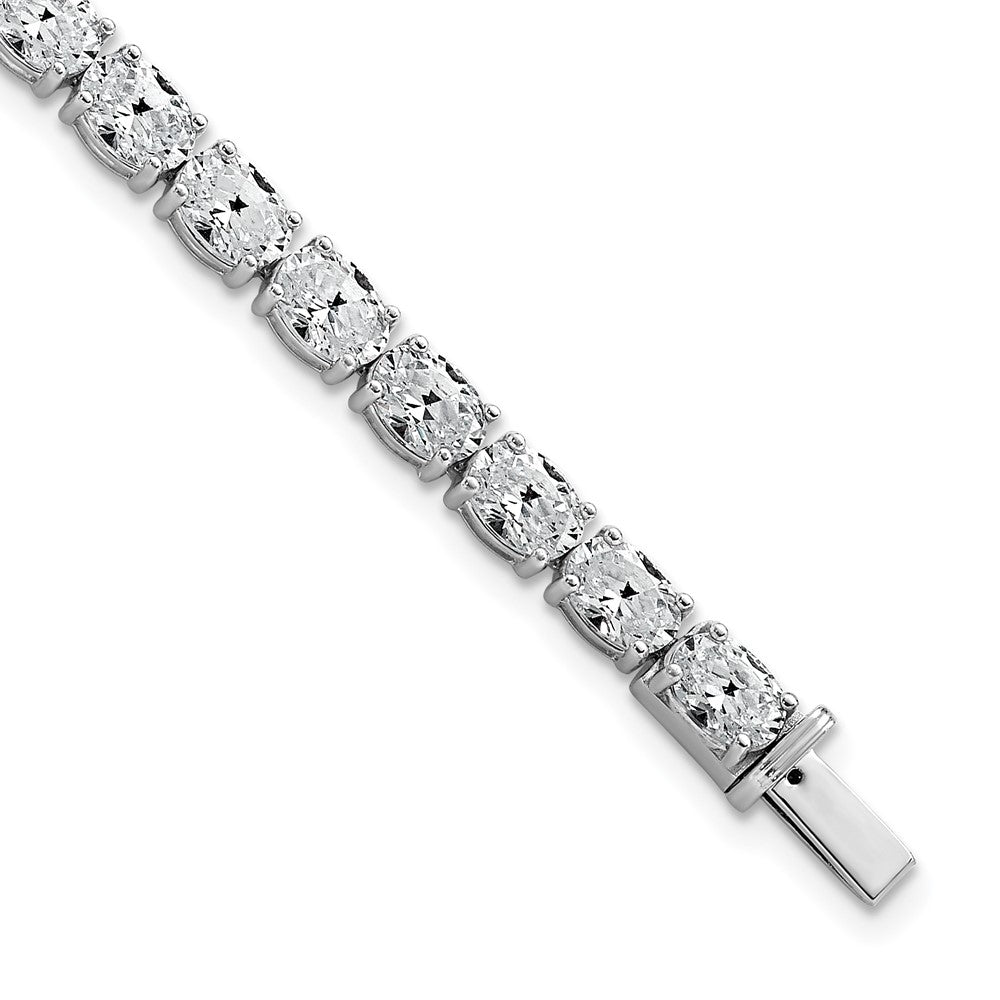 14K White Gold Certified Vs/Si Fgh Lab Grown Oval Diamond Tennis Bracelet